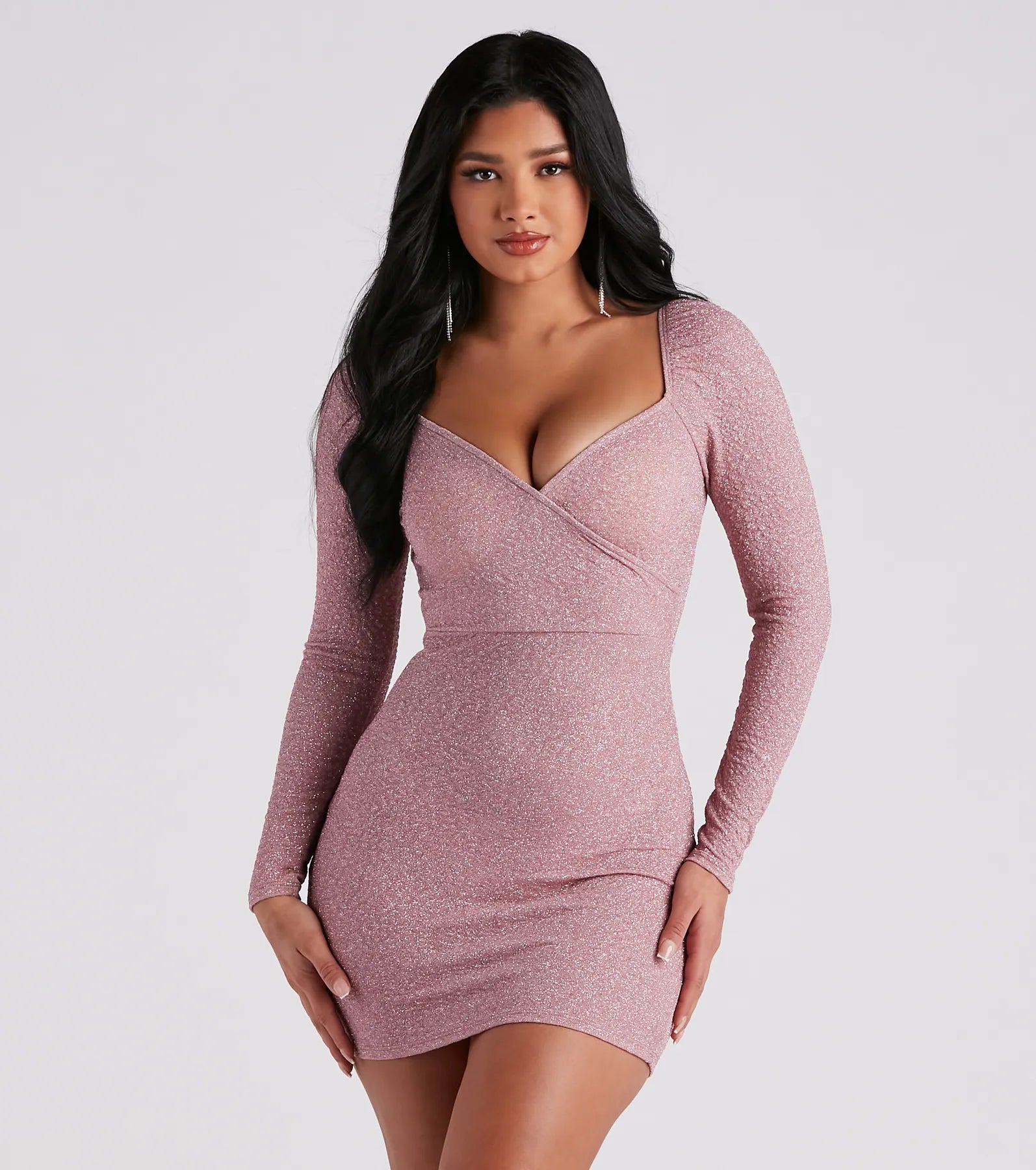 Glam Girl Era Glitter Knit Mini Dress