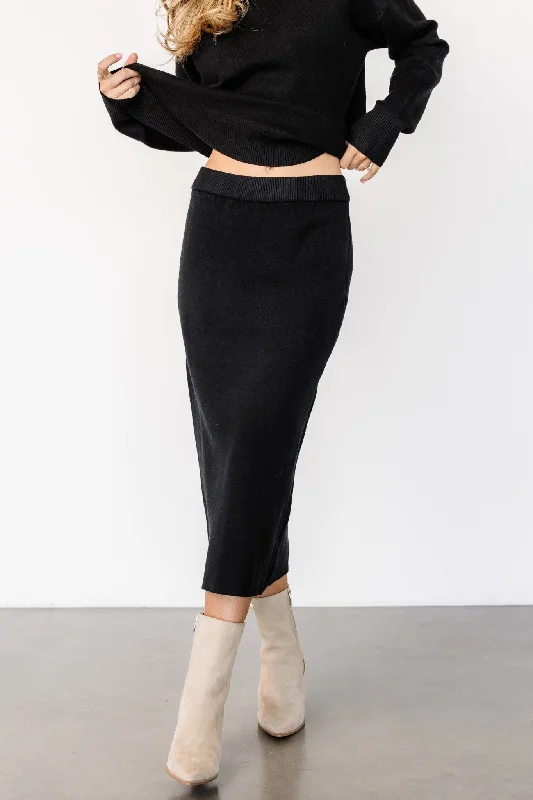 Ali Knit Skirt | Black