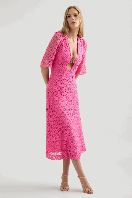 Arizona Midi Dress - Fuchsia