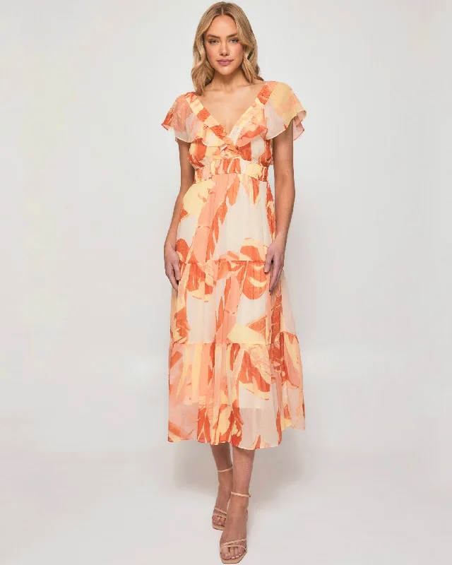 MOLLY MAXI DRESS -ORANGE