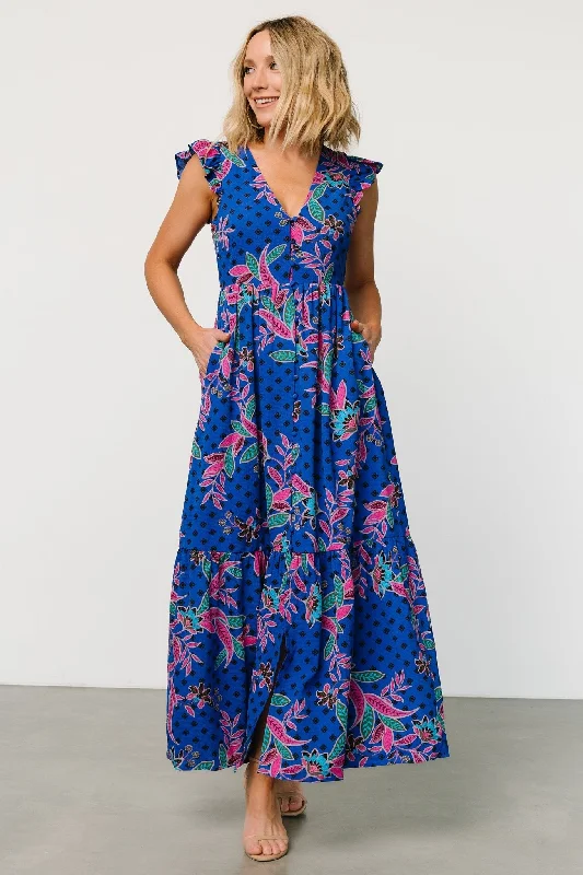 Biscayne Maxi Dress | Indigo Print