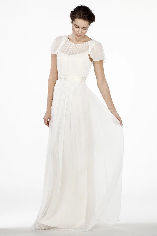 CH6300 Ethereal Wedding Dress with Flutter Sleeves