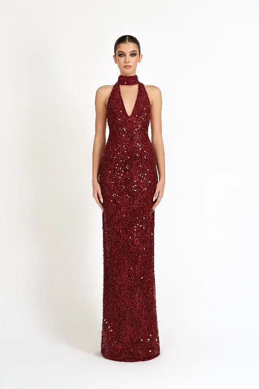 KHYLET DRESS - RED SEQUIN